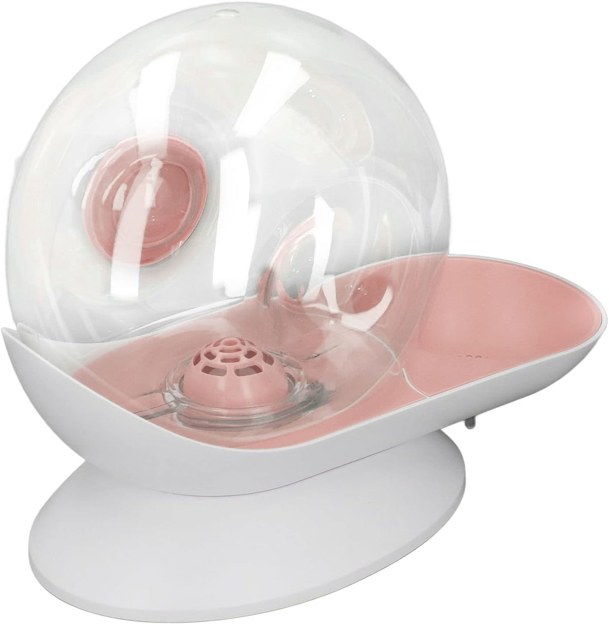 Pet Water Dispenser Snail Shape Automatic Transparent 2.8L Large Capacity Drinking Fountain for Dogs Cats (Pink)