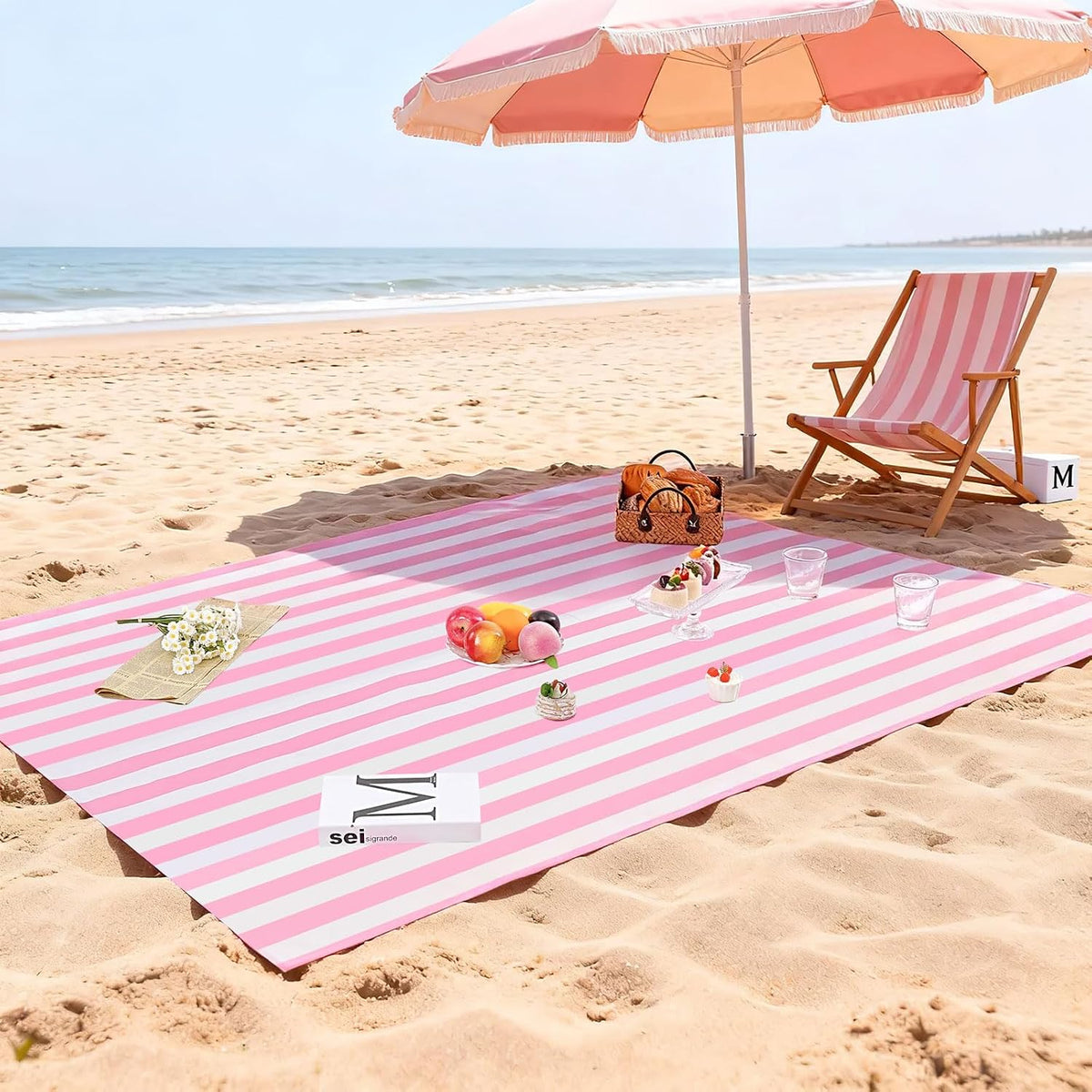 Pink and White Striped Tablecloth Valentines Day Table Cloth - 57 x 120 Inch Waterproof Tablecloth Rectangle Polyester Table Cover for Birthday Wedding Bridal Shower Banquet Valentine Party Decoration
