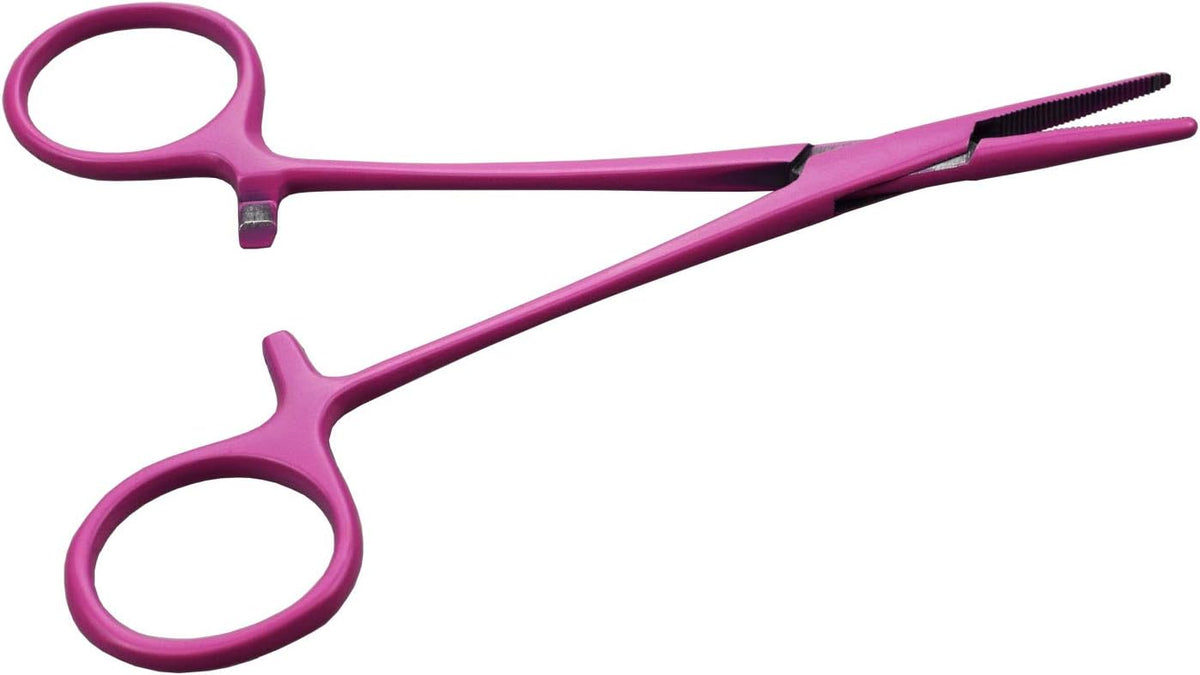 Pet Colourful Stainless Steel Hemostat Hemostatic Forcep (Pink)