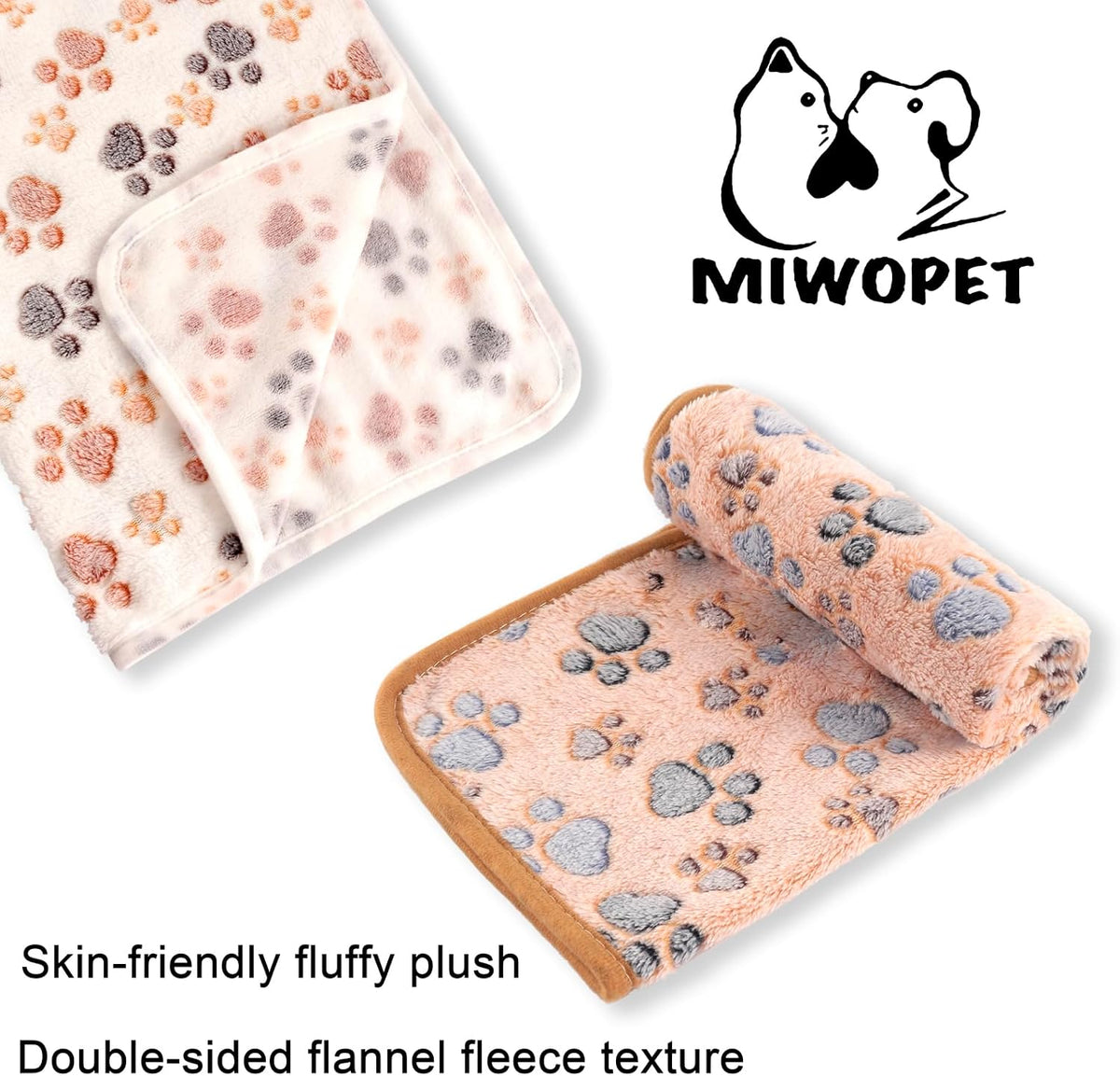 3 Pack Fleece Pet Blankets Warm Bed Throw for Dogs & Cats 23x15in