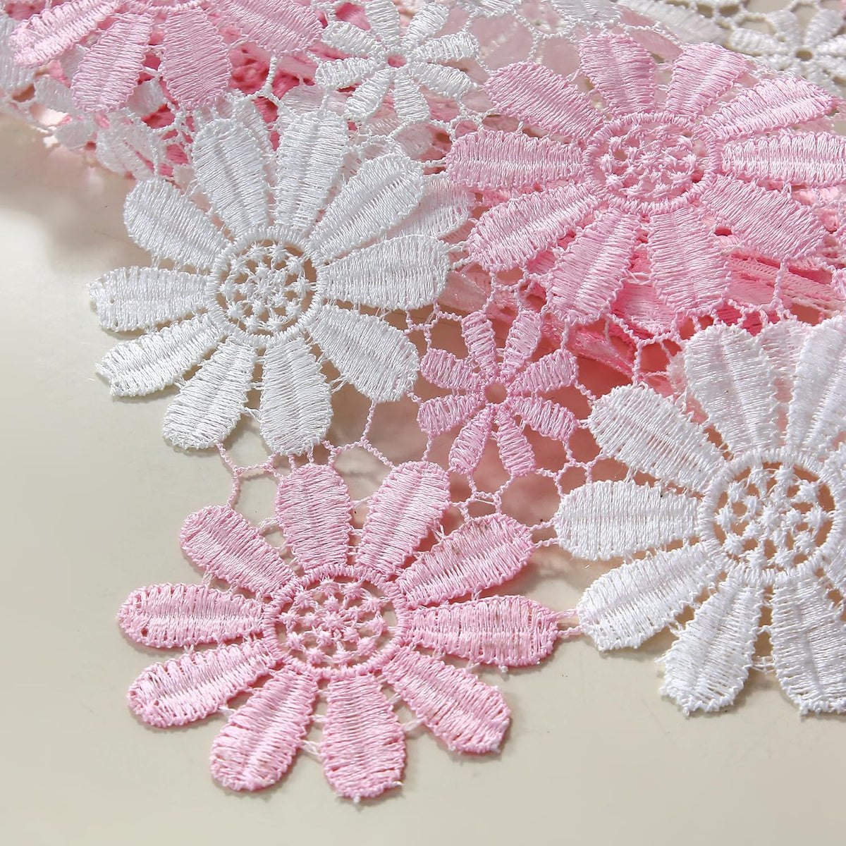 Pink Crochet Tablecloth Farmhouse Lace Table Cloth Retro Picnic Table Cover