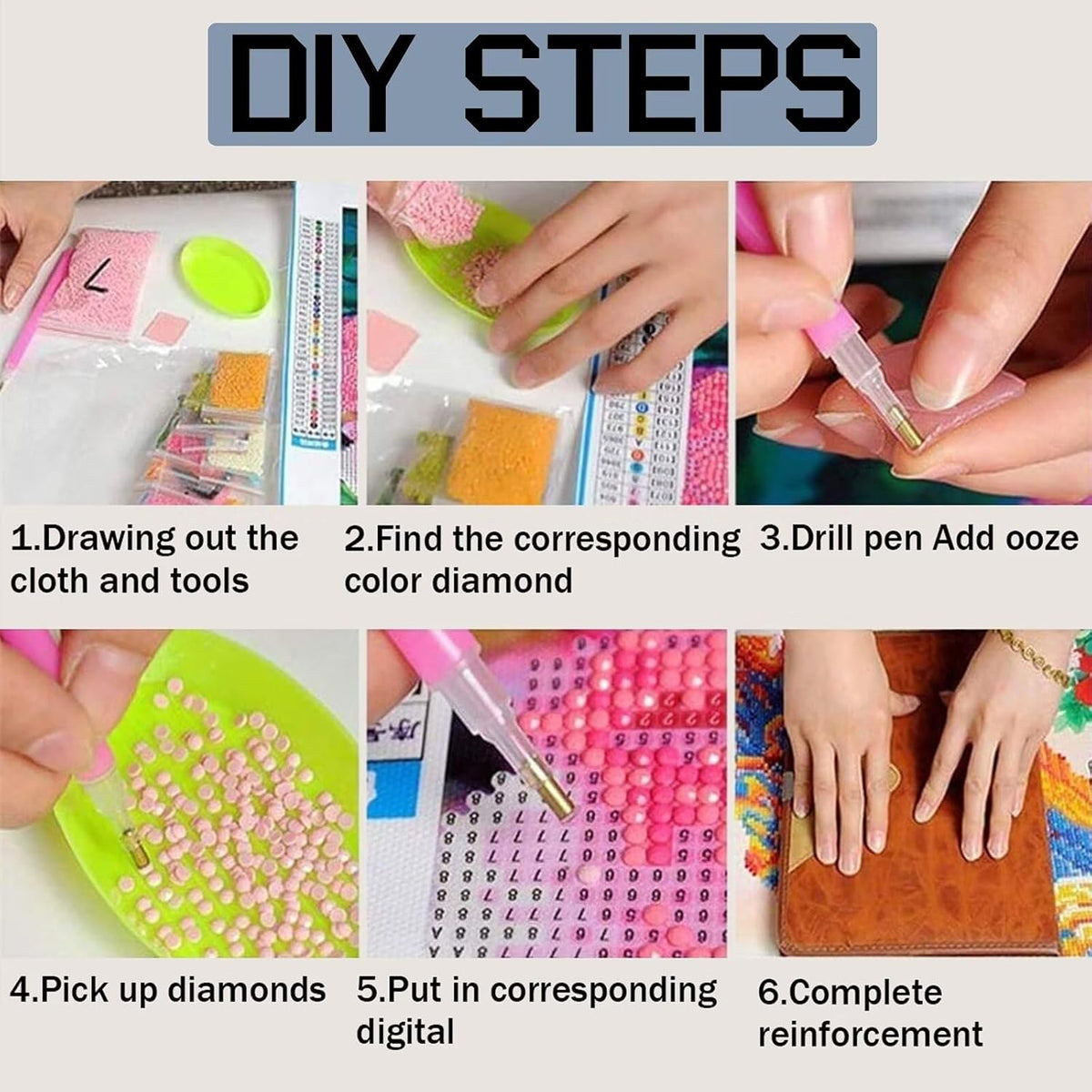 DIY Pink House Diamond Painting Kits, Diamond Painting Embroidery Round Rhinestone Adult Creative Art for Home Decor Room Decor Fun Gift 8X12 inch