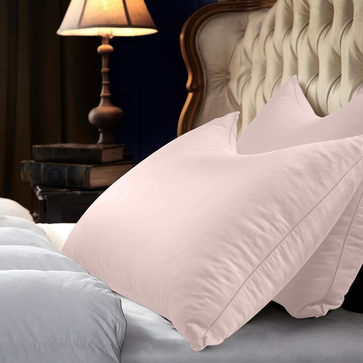 Cooling Side Sleeper Curved Crescent Pillow Case Queen 1 Pack 20 * 30 Pink