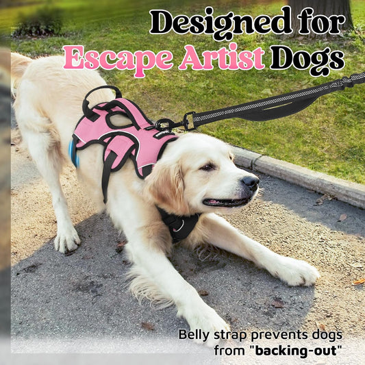 Escape Proof Dog Harness for Large, No Pull with Lift Handle