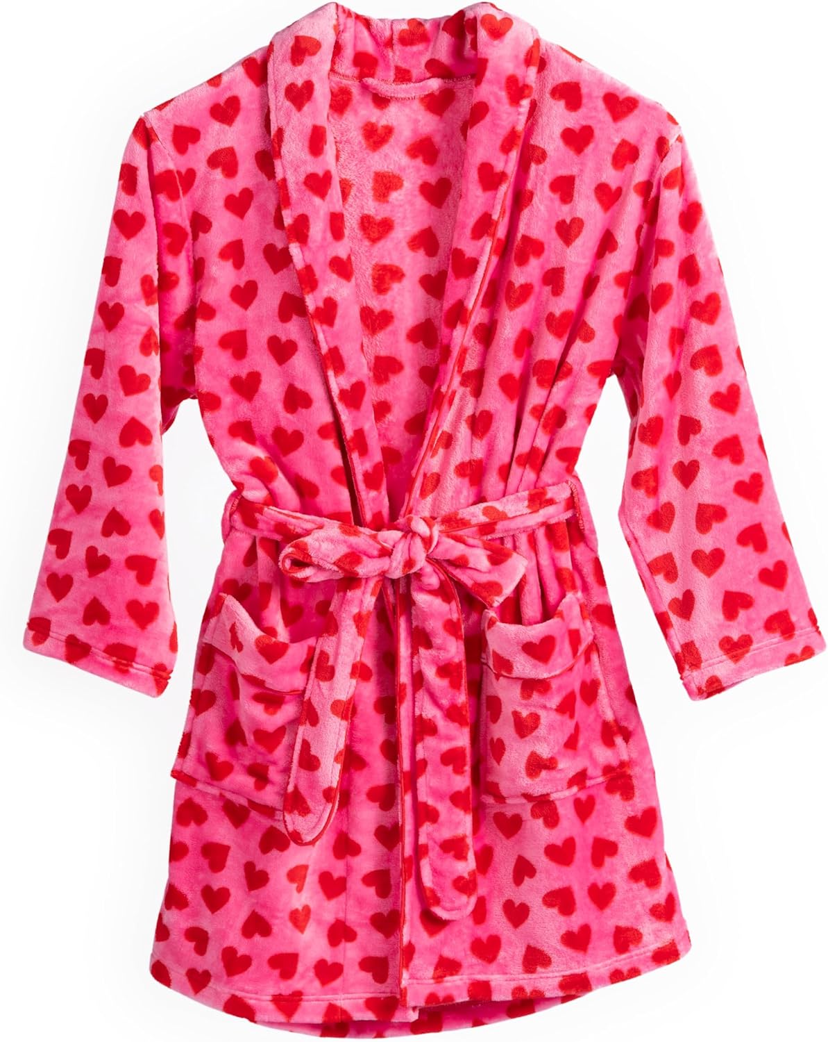 Women Christmas Plush Robe Holiday Graphic Fuzzy Bathrobe