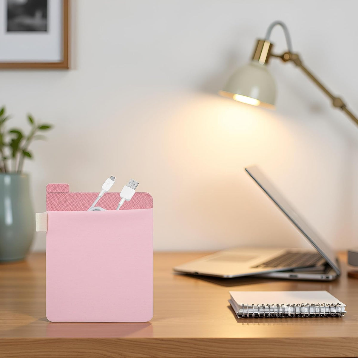 Pink External Hard Drive Holder - External Hard Drive Adhesive Carrying Case,Reusable Sleeve Storage Organizer Computer Hard Risk Bags and Cases for Battery Pack, Computers and Accessories