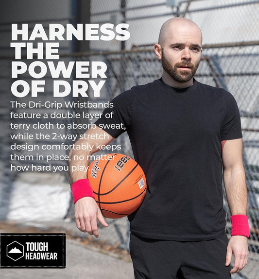 Sports Sweatbands - Arm Bands for Wrists, Sweat Absorption for Men & Women