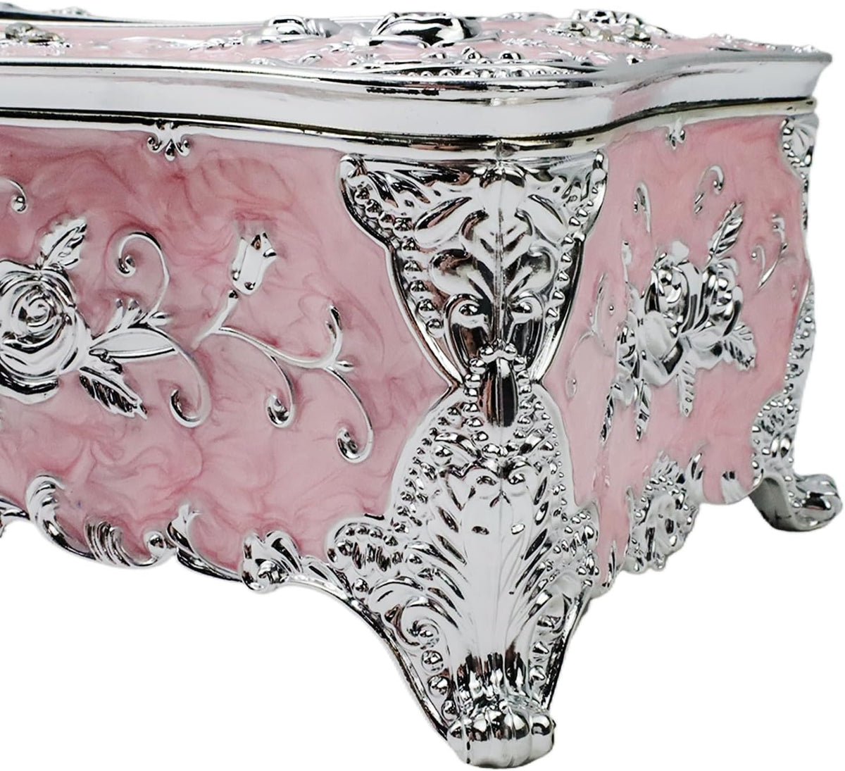 Geesatis Tissue Box Cover, Rectangle Tissue Box Holder,Pink,1Pcs