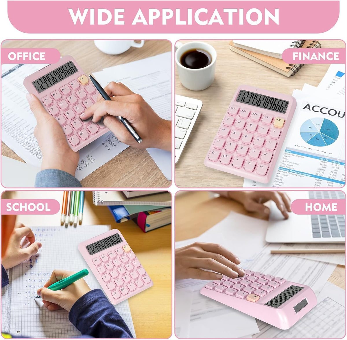 Cute Calculator, Calculators Desktop, Pink Calculator Big Buttons