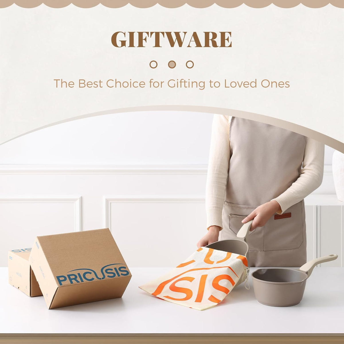 Nonstick Saucepan Set with Lids, 2QT and 2.7QT Sauce Pan Set, Non Toxic Sauce Pots with Pour Spouts for Multipurpose Use, PFOA Free, Induction Compatible Apricot