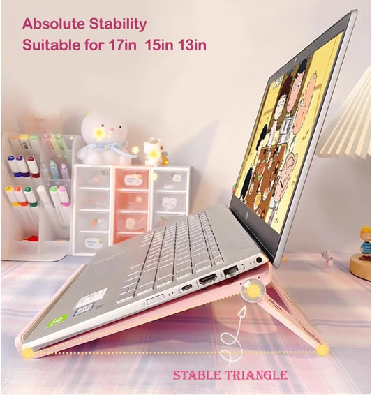 Laptop Stand for Desk Stable Foldable Adjustable Multi-Angle Desktop Holder