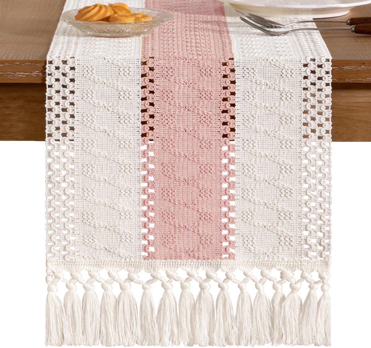 Boho Table Runner Fall Farmhouse Rustic Dining Dresser Scarf Home Decor