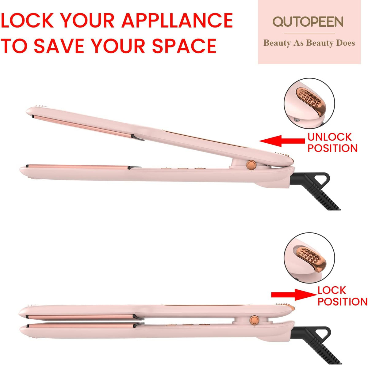 Fashion Pink Infrared 2 Inch Hair Straightener,2 Inch Wide Professional Ceramic Tourmaline Flat Iron with Big Temp Display,140F-450F Degree,Dual Voltage