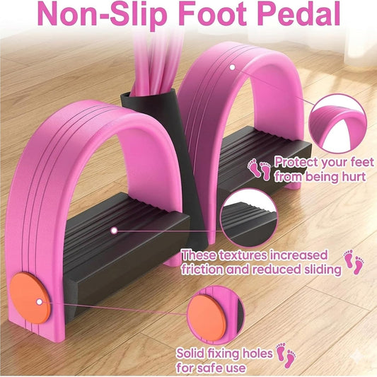 Multifunction Pedal Resistance Band with Handles