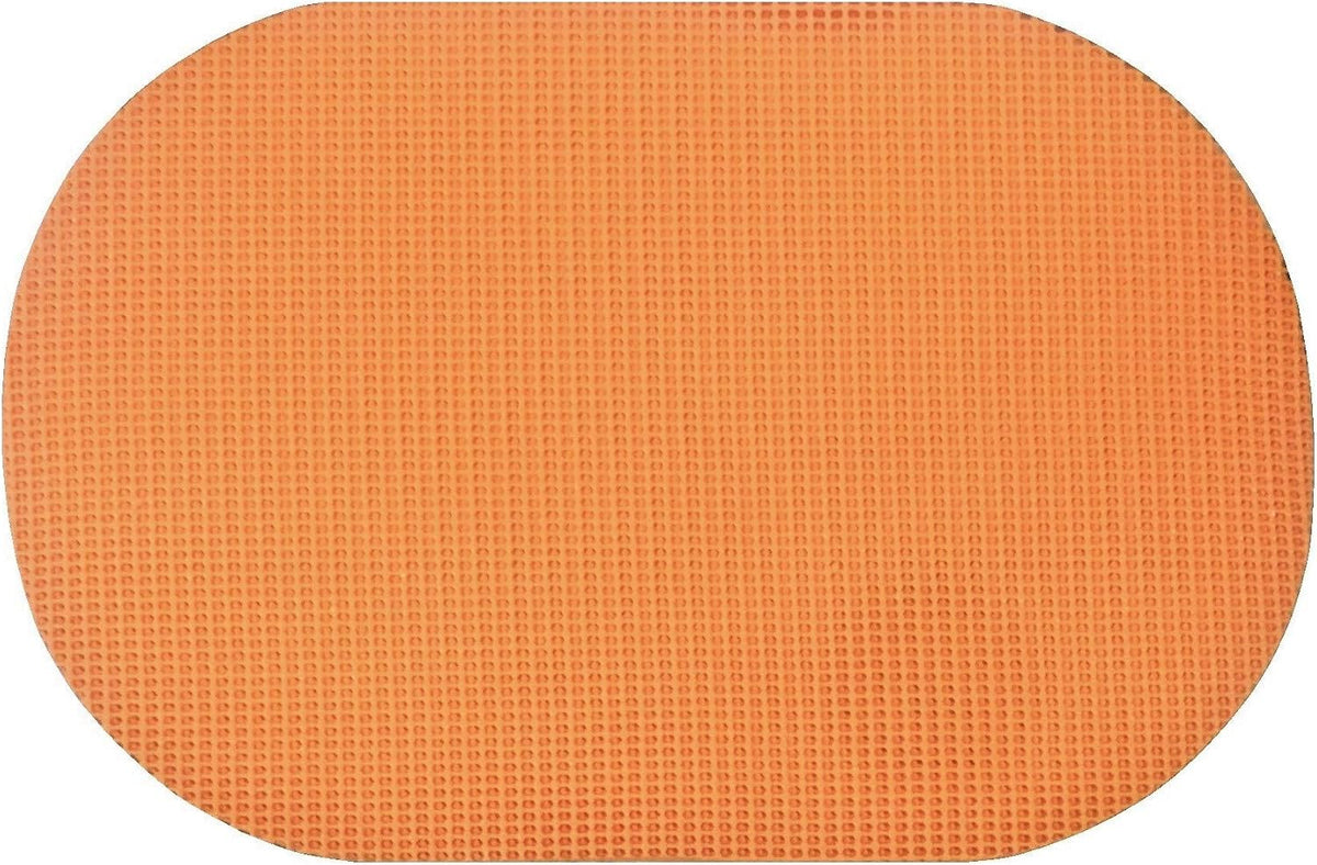 Waffle Placemat Weave Pattern Set of 4, Non-Slip Mesh Reversible Kitchen Table Decorative Color Selection (Peach)