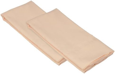 Top Selling Super Soft 100% Cotton Pair of Pillow Cases 620TC (Peach Solid, Standard/Queen - 20"x30")