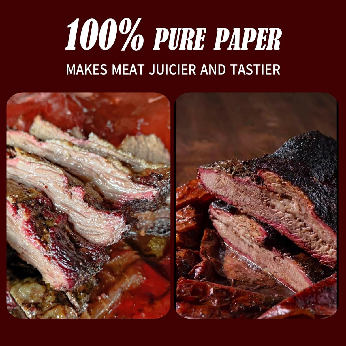 Pink Butcher Paper Roll for Smoking Meat - 18 inch x 50 Feet - Food Grade BBQ Paper - Unbleached, Unwaxed, Uncoated