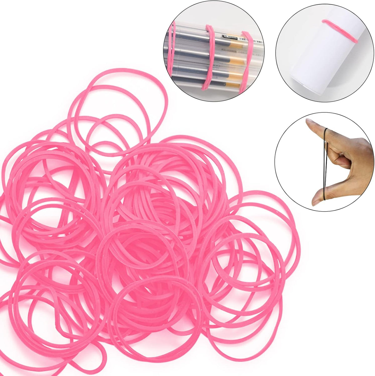 Pink Binder Clips Paper Clips,380 PCS Assorted Sizes Paperclips