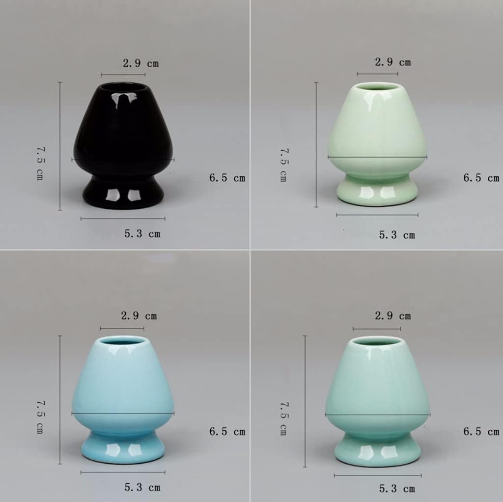 Matcha Tea Whisk Holder Ceramic Holder Chasen Stand fit for Traditional Japanese Tea Matcha Chasen Tea Set Accessories (Pink and Blue)