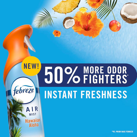 Air Mist, Air Freshener Spray, Odor Fighting Room Spray, Deodorizer for Home Bathroom Kitchen Office Apartment Dorm Room Classroom, Juicy Summer Peaches Scent, 8.1oz (Pack of 3)