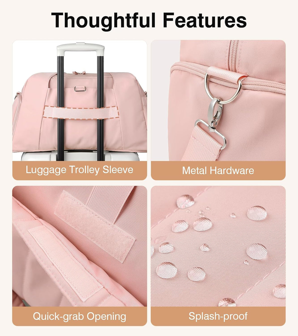 Marvolia Gym Bag for Women with Yoga Mat Holder