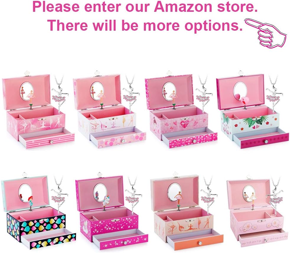 Kids Musical Jewelry Box for Girls Pink