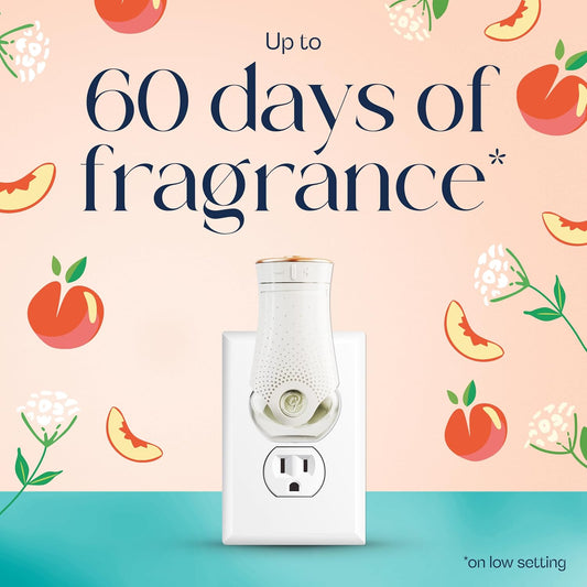 PlugIns Refills Air Freshener, Juicy Peach & Elderflower, Scented and Essential Oils for Home and Bathroom, 0.67 Fl Oz, 5 Count