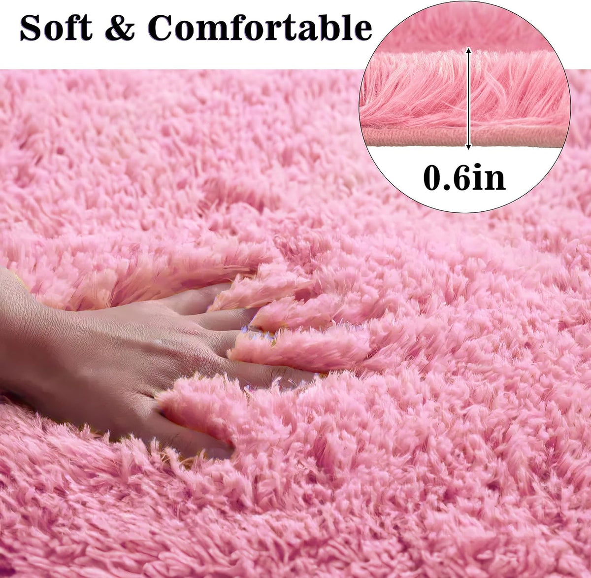 Pink Bathroom Rugs Sets 3Piece Bath Mat Solid Bath Rug Floor Mats Washable Shower Rug with U-Shaped Contour Rug Toilet Lid Cover