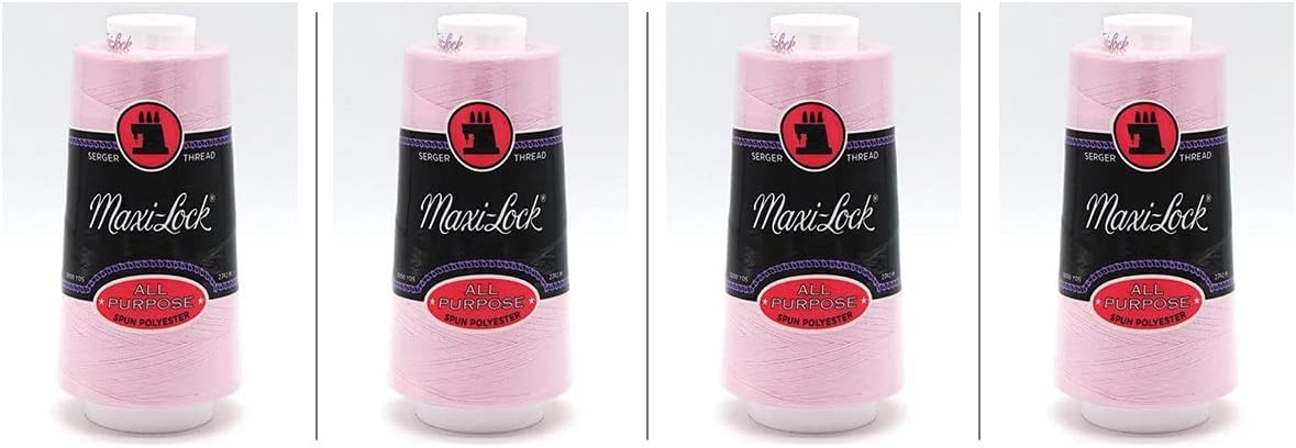American & Efird All Purpose Spun Polyester Thread - 100% Polyester - 3,000 Yards - Pink - Choose Your Quantity (1)