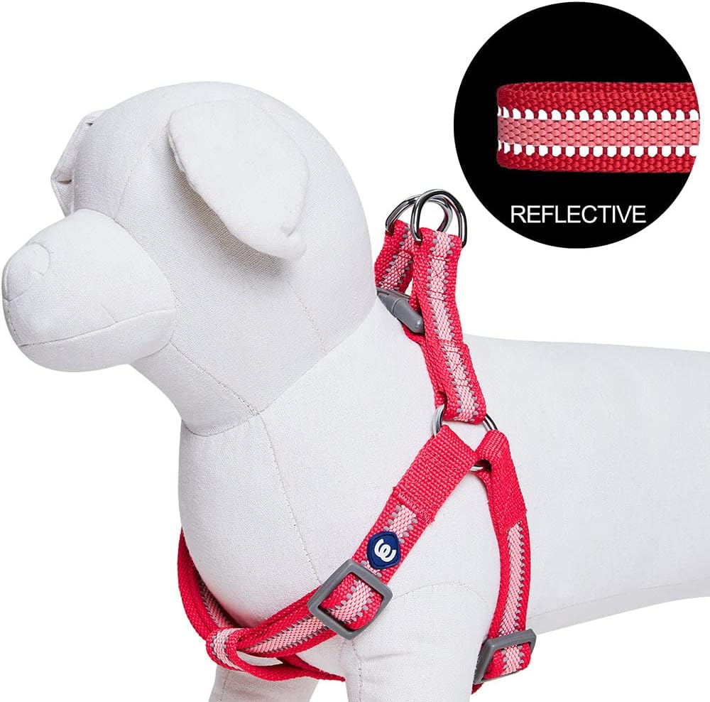 Essentials Step-in Reflective Back to Basics Dog Harness, French Pink, Chest Girth 20" - 26", Medium, Adjustable Harnesses for Dogs