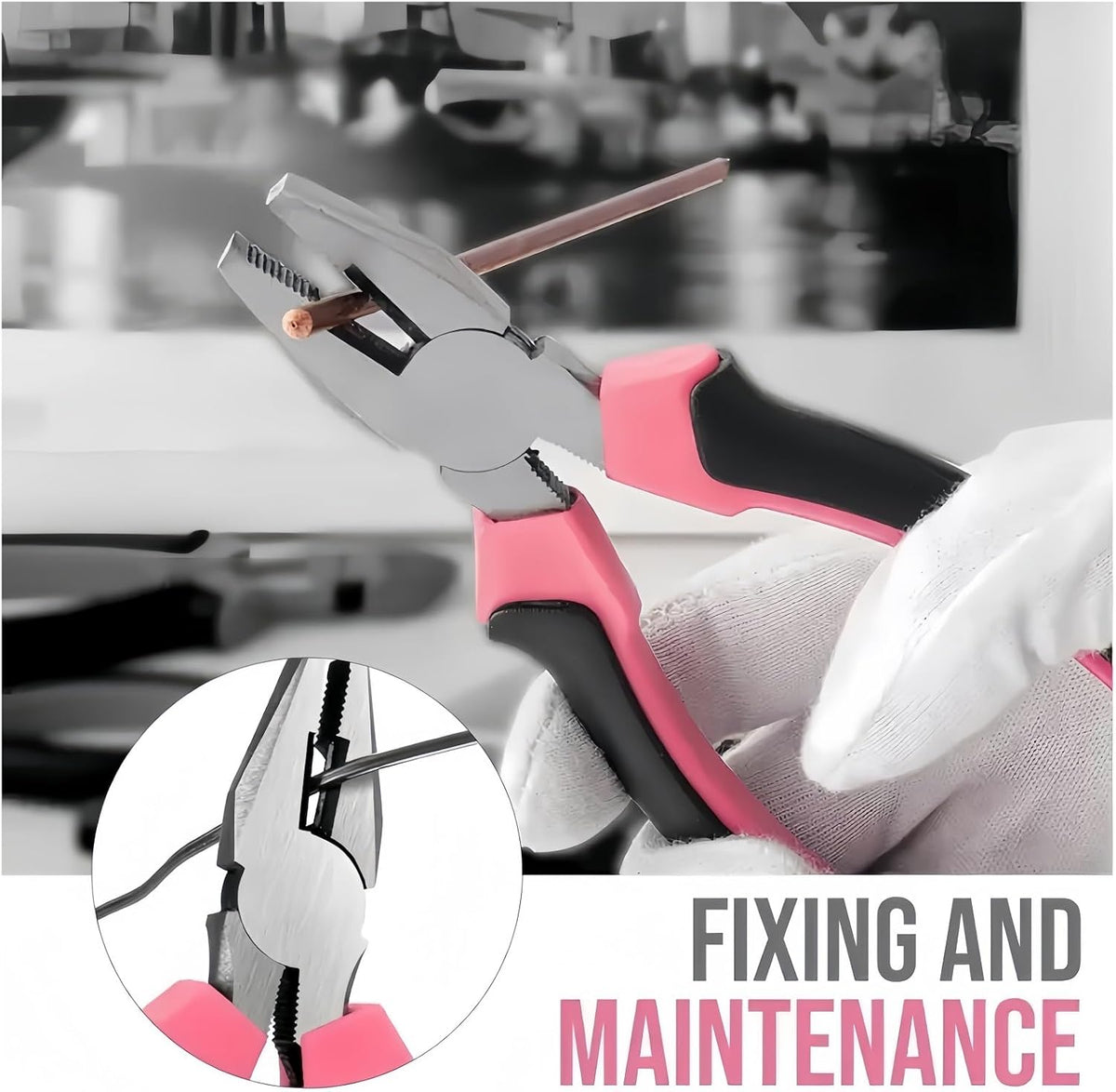 13/24/54PCS Pink Home Toolbox Set - Alloy & Plastic, Allen Wrench, Screwdriver, Pliers, Routine Home Repair Kit, Combination Set