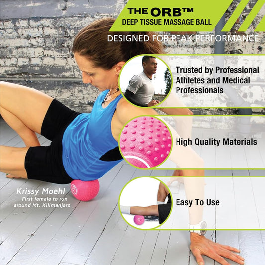 Orb Massage Balls, Vary in Size and Color, Deep Tissue Massage, Muscle Relief, Promotes Flexibility, Hamstring, Quadriceps, Calf, Multi-Directional Massage Ball, Working Out