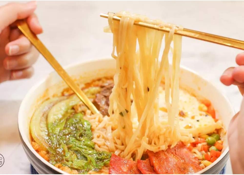 4 Set Spoon Chopsticks, Rose Gold Reusable Metal Stainless Steel Korean Chopstix Spoon Set