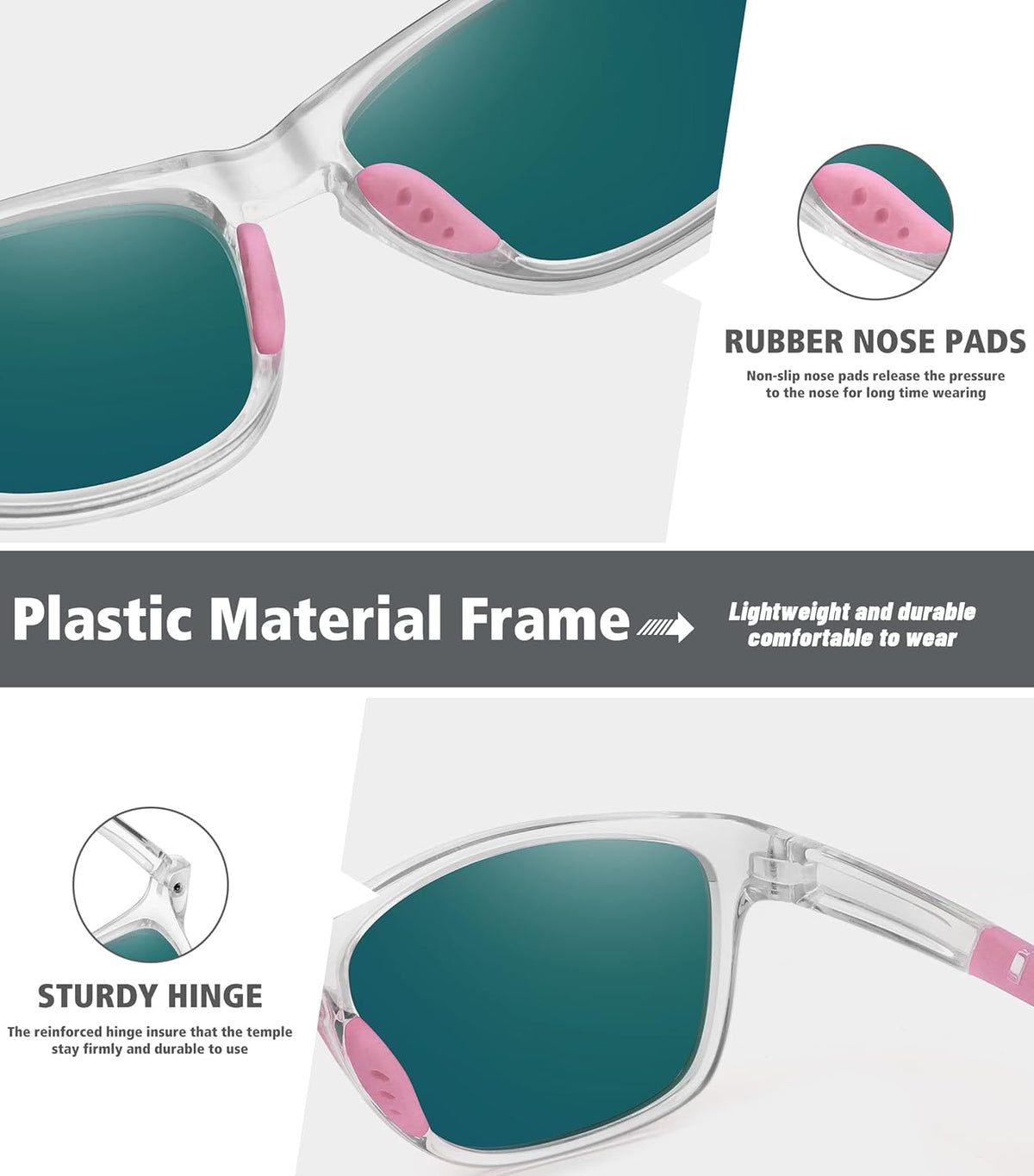 Polarized Sports Sunglasses for Women Men Driving Running Cycling Fishing Sun Glasses UV400 Protection