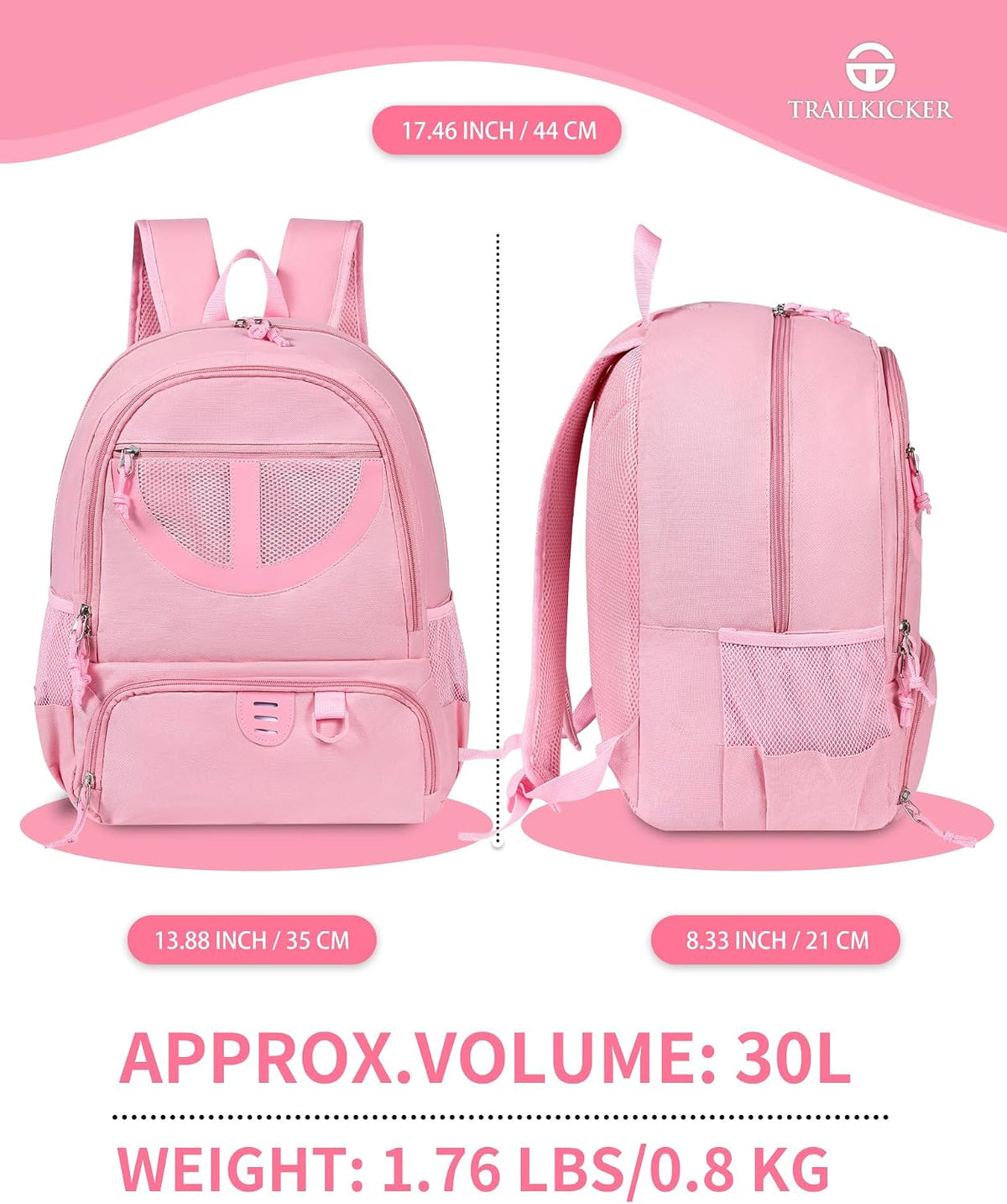 Basketball Bag Backpack for Men Women with Ball & Shoes Compartment 30L Capacity Lightweight Breathable Boys Girls Soccer Ball Bag Backpack Fit Volleyball Football Sports Travel School Gym