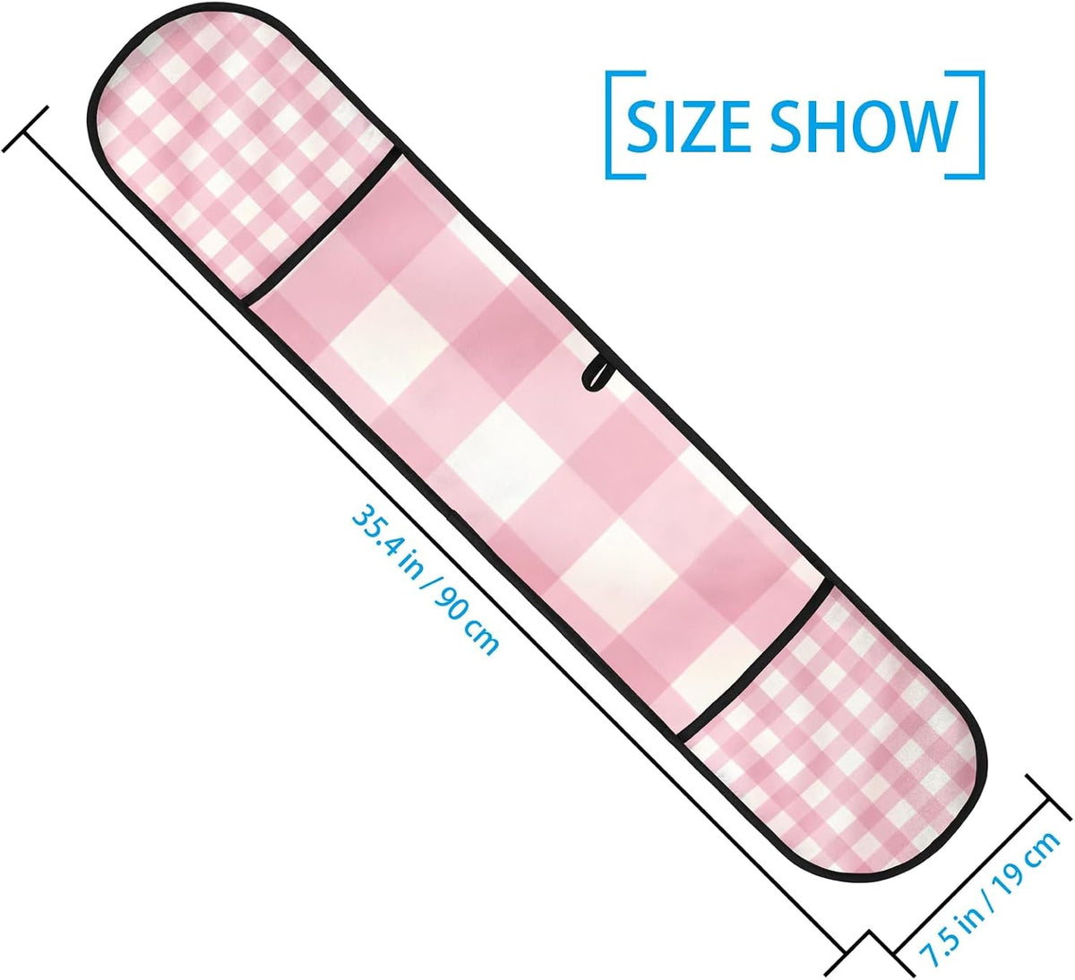 Gingham Pink Double Oven Mitts Heat Resistant BBQ Mittens with Hanging Loop Kitchen Mittens Kitchen Glove for Cooking Baking Grilling