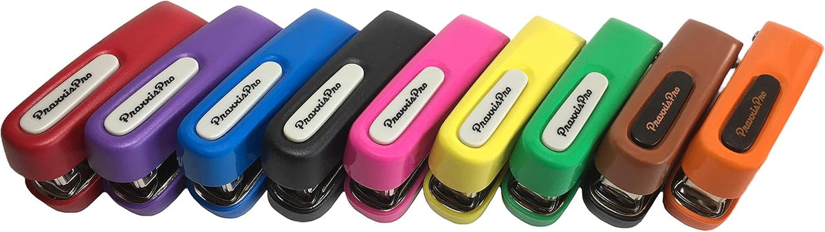 Office Supplies - Aria-Plus Half-Strip Mini Stapler - Durable, Compact, and Colorful Stapler for Office and Travel Use, Compatible with Standard 26/6 Staples, Pink