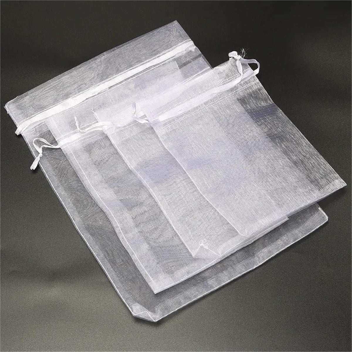 Cookie Packaging Bag 50pcs Chiffon Organza Bags 20x30 25x35 30x40 35x50cm Wedding Birthday Party Candy Chocolate Bags Christmas Gift Box Packing Bags(Peach Pink)