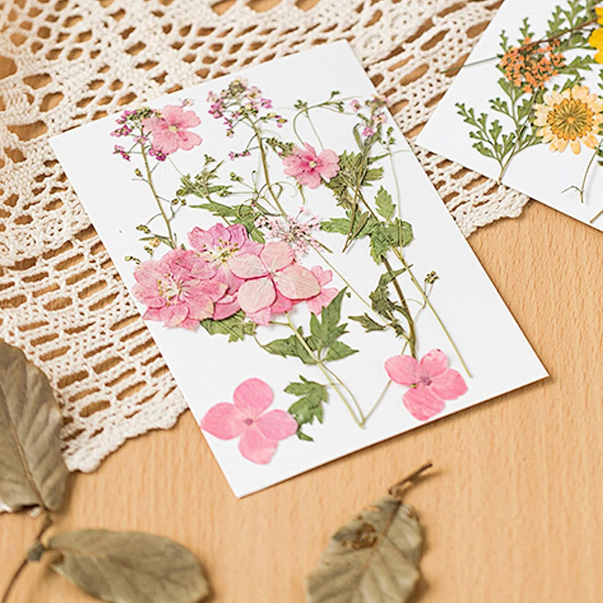 48Pcs Natural Dried Pressed Flowers for Cake Topper Decorating Mix Real Dry Flower for Resin Jewelry Making DIY Art Crafts
