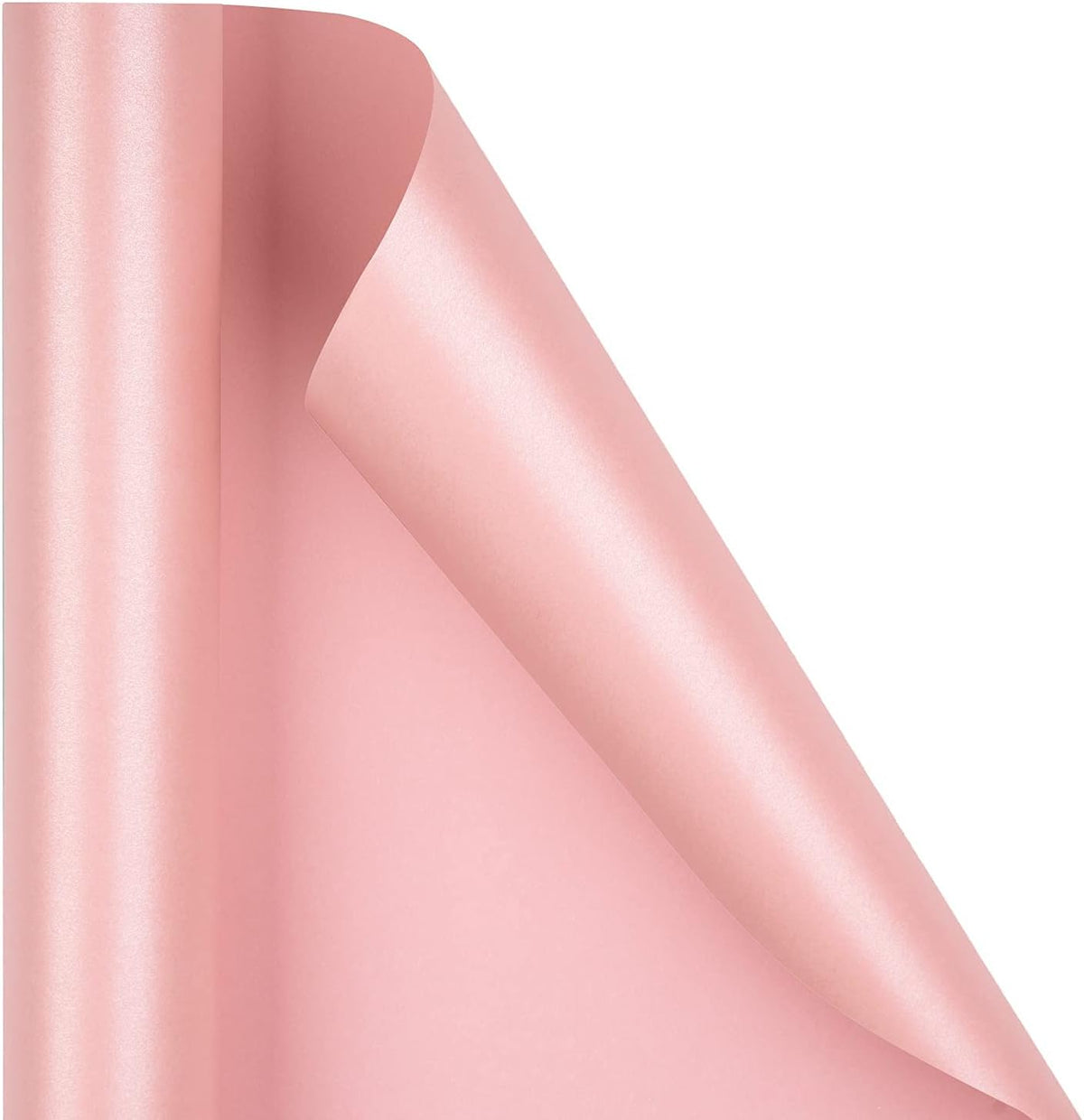 Pink Gift Wrapping Paper - Solid Color Pearly Shiny Silk Paper for Mother's Day, Valentine's Day, Wedding, Birthday, Baby Shower Girls, Bridal Shower, Anniversary, Easter - 17 Inch X 32.8 Feet