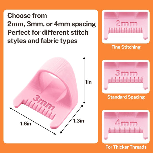 6PCS Template Kit for Even Sewing (Contains 3 Pink 3 Blue), Sewing Template Kit for Consistent 2mm, 3mm, 4mm Stitches, Sewing Quilting Guide, Hand Sewing Aid, Precision Stitch Guide Tool