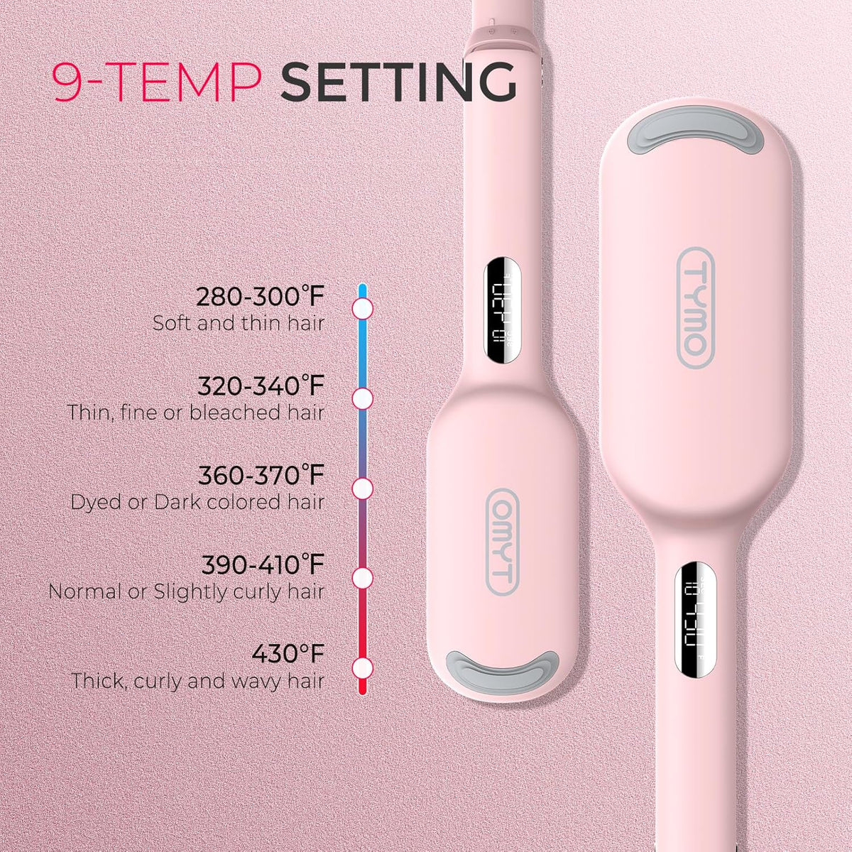 Curling Iron Hair Crimper Waver, TYMO ROVY Beach Waves Hair Curler
