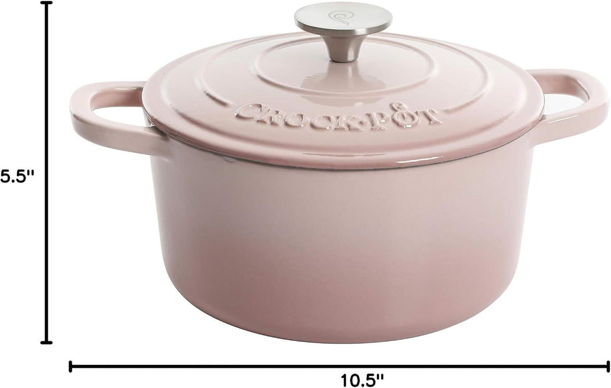 Crock-Pot Artisan Round Enameled Cast Iron Dutch Oven, 7-Quart, Pistachio Green