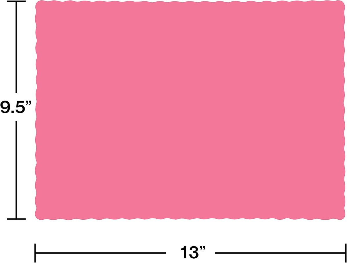 50 Count Touch of Color Paper Placemats, Candy Pink