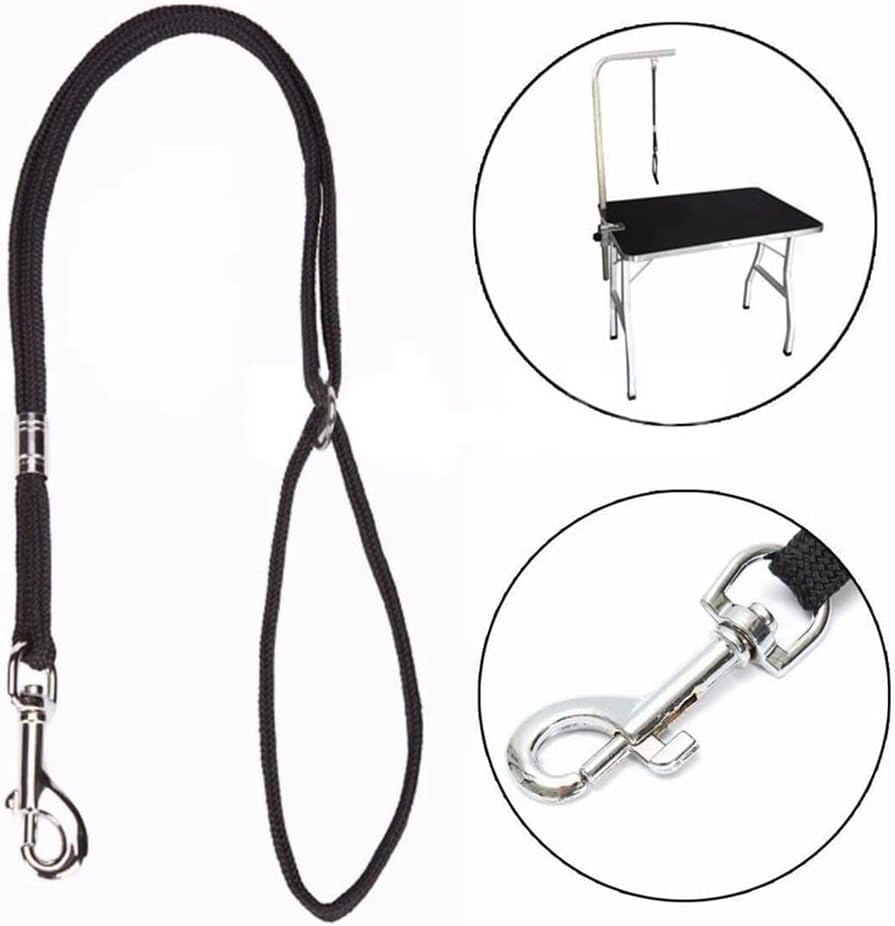 Pet Grooming Loops Leash,Dog Cat Grooming Loop,Adjustable Restraint Rope Harness for Grooming Tables Safety Leash Clip Rope Harness(Pink)
