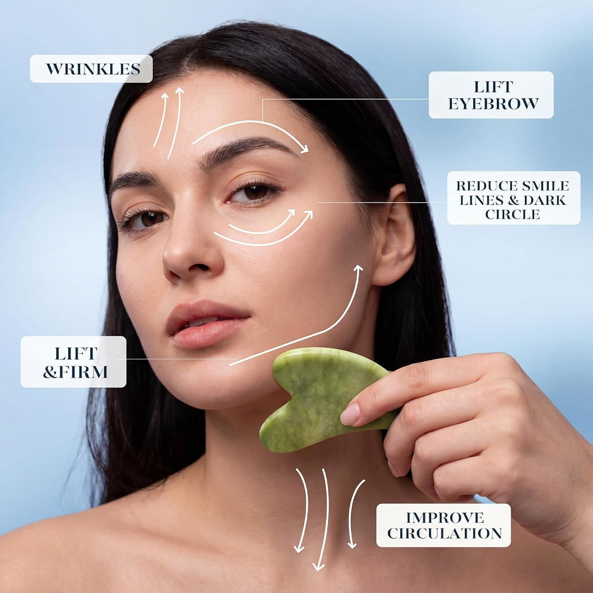 IcyMe Ice Roller for Face & Gua Sha Set, Depuff & Migraine Relief