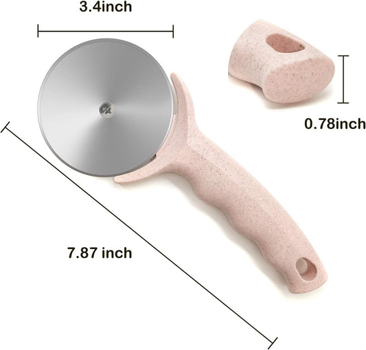 Pizza Cutter Wheel with Cover,Pizza Slicer-Healthy Stainless Steel Material