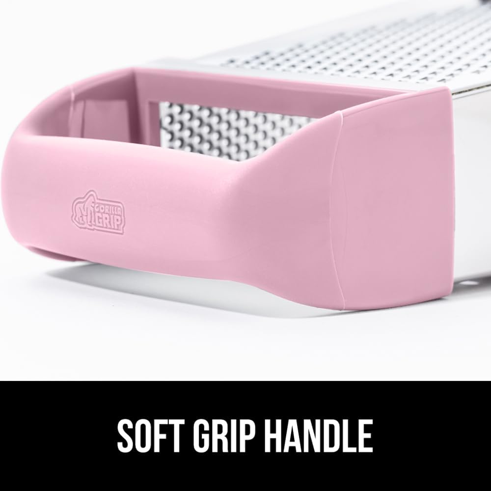 ® XL 4-Sided Stainless Steel BPA-Free Cheese Grater, Pink