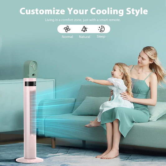 Tower Fan Portable Electric Oscillating Fan (36 inch, Pink)