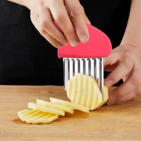 2 Pack Crinkle Cutter, Pink & Blue,Stainless Steel